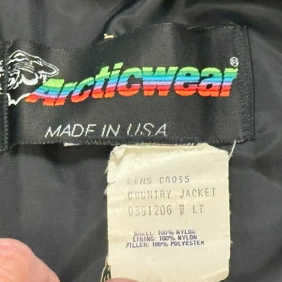 ~~Vintage Men's 80s ARCTIC CAT Arcticwear Jacket LT Snowmobile Cross Country USA - Picture 3 of 9